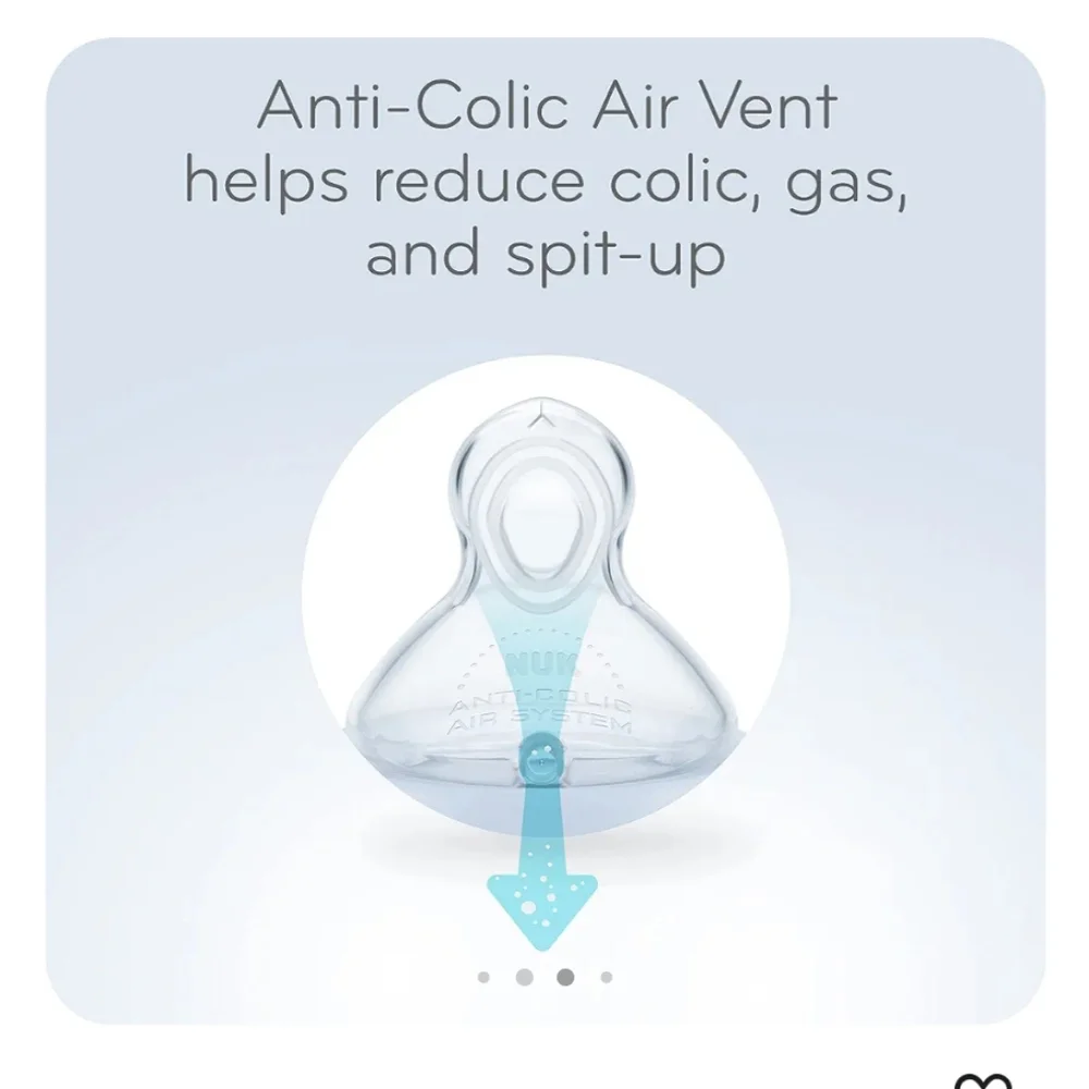 EUC Nuk smooth flow anti colic baby bottles Pink Rose Set of 4 - Picture 6 of 7